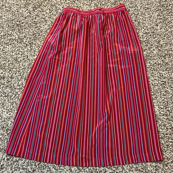 Vintage Jonathan Martin Vertical Stripes 2-Piece Skirt Set - Picture 4 of 10